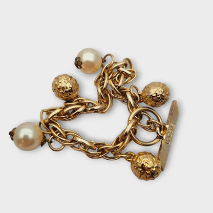 Pulsera vintage Cacharel con perlas años 80 línea de lencería