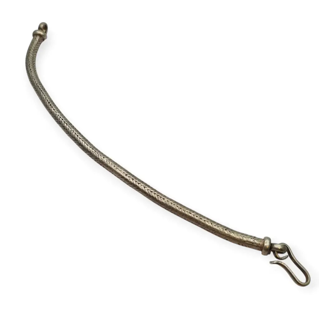 Pulsera vintage de plata 925 con cadena serpiente trenzada y cierre gancho