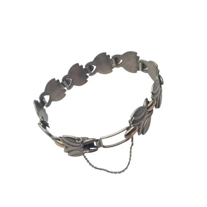 Pulsera de plata Art Déco para mujer regalo retro por su cumpleaños 1940.