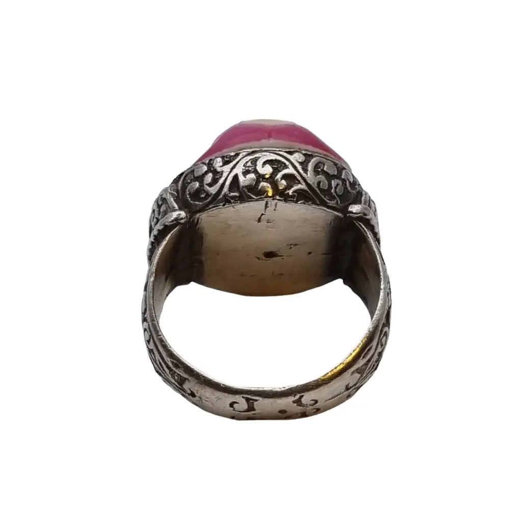 Raro anillo de plata antigua Ebisu Toshikane Shichifukujin dios