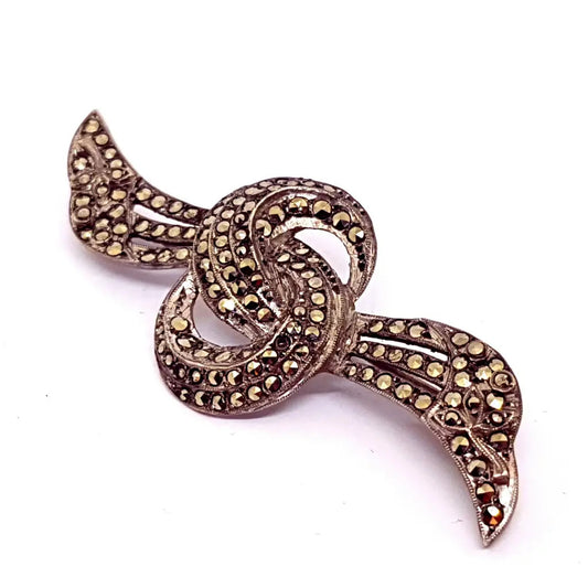 Broche de Plata Marcasiltes pin vintage modernista regalos para mujer