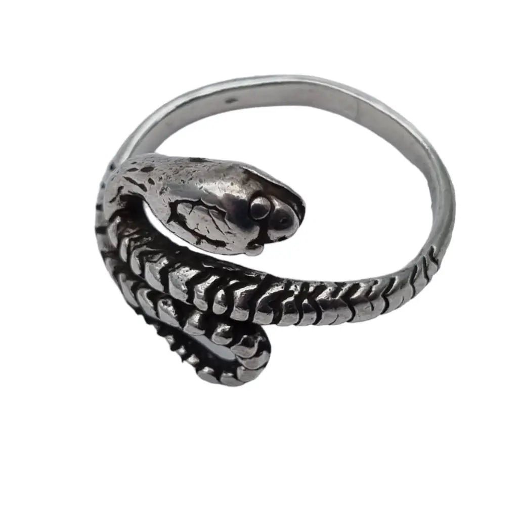 Anillo de serpiente plata ley para mujer joyería vintage boho anillo