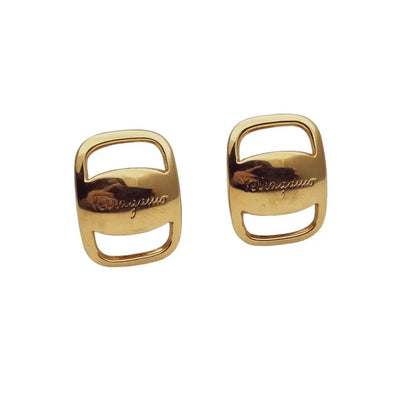 Pendientes Salvatore Ferragamo Vera Gold Auténtico Mujer-