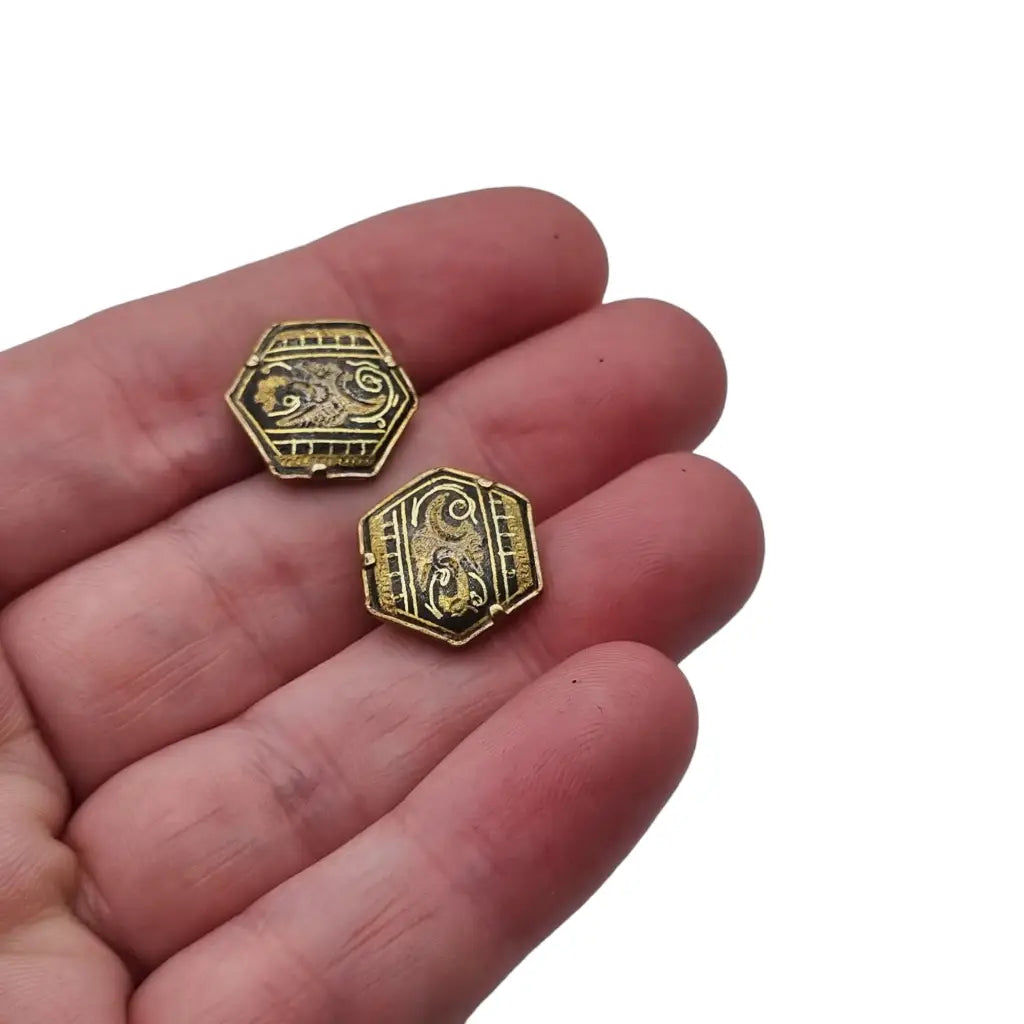 Oro toledano gemelos damasquinados complementos vintage Regalos