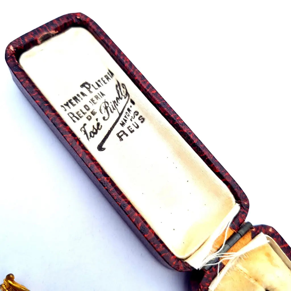 Pin de palo arpa vintage pasador oro tapa metal dorado