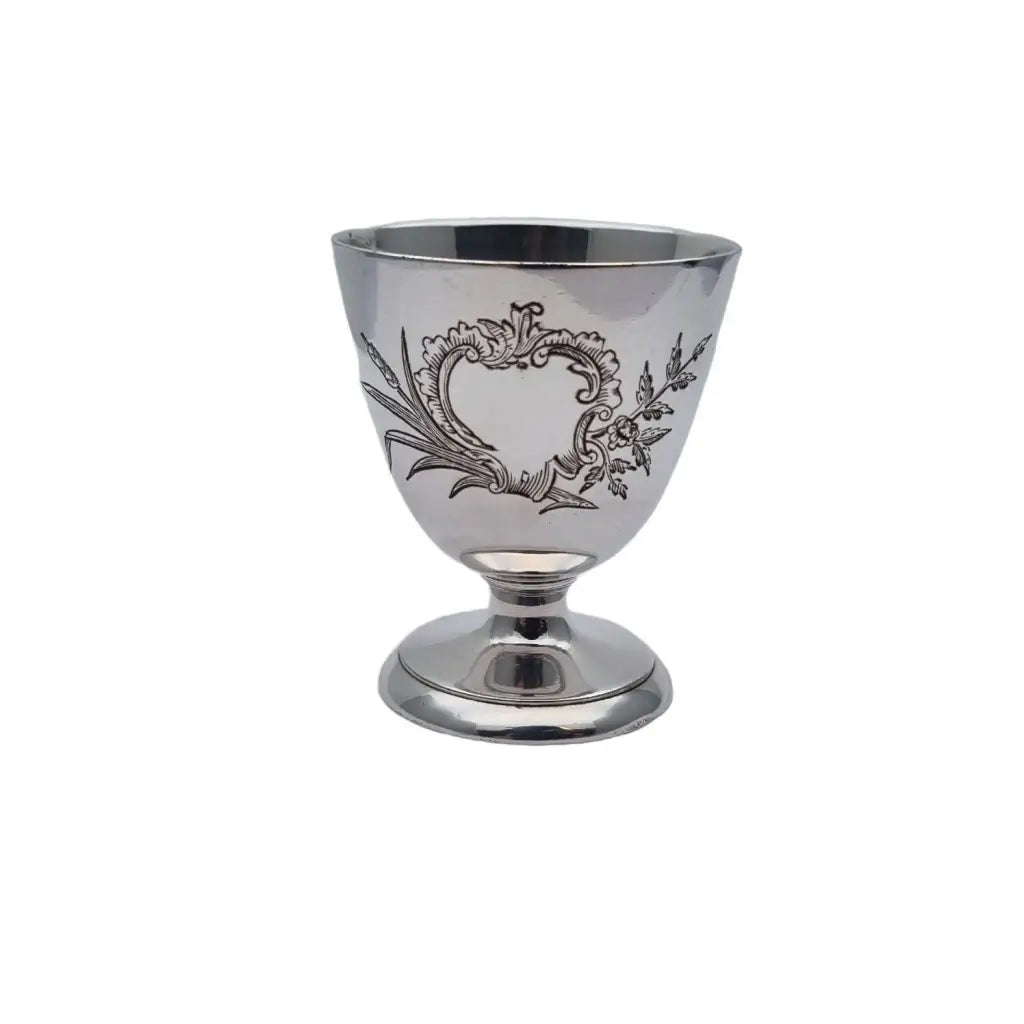 Vintage French Christofle Egg Cup plateado utensilios de cocina antiguos