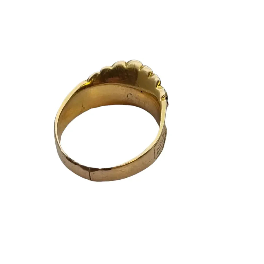 Anillo de oro 14 k con piedra anillo mujer azul