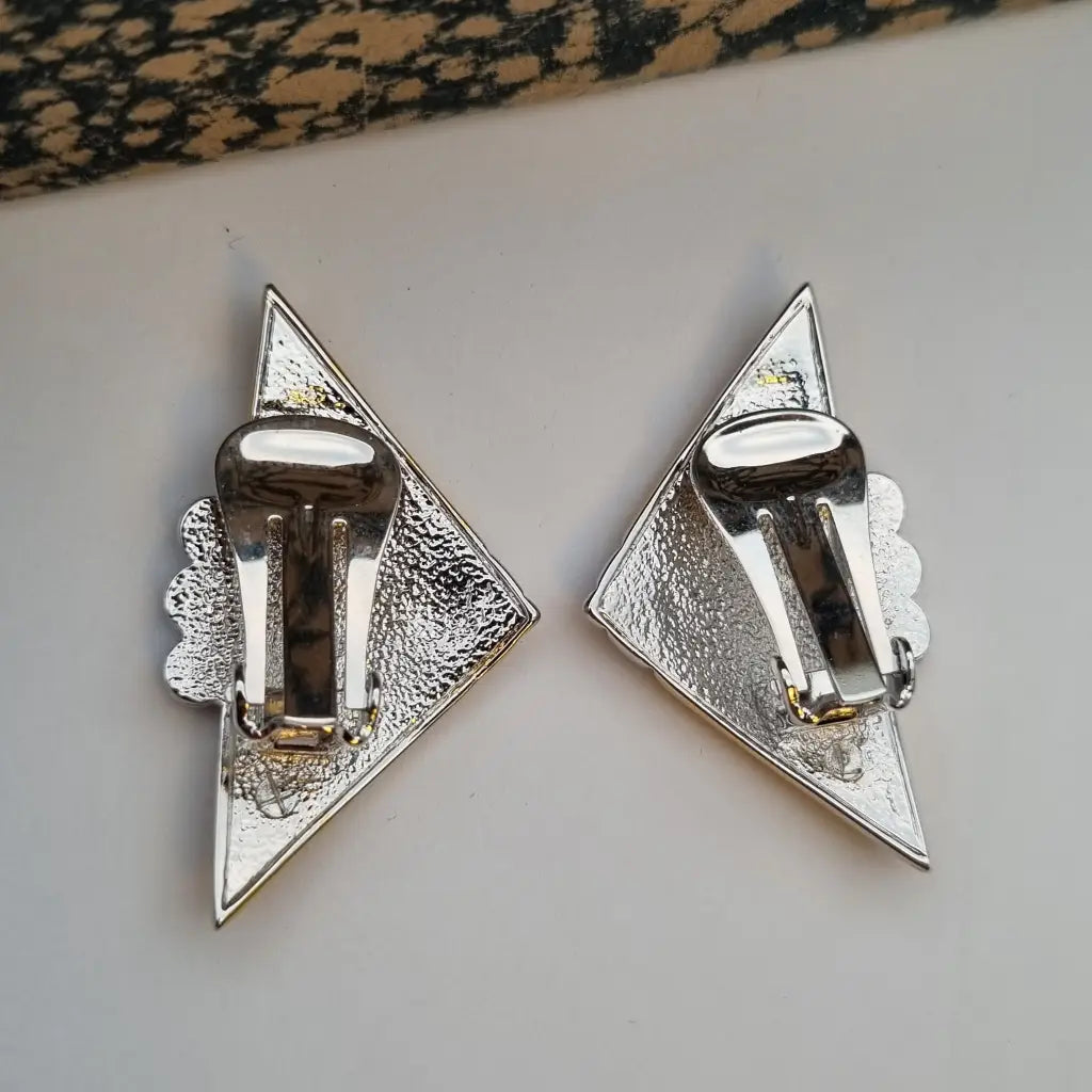 Nos vintage auténticos años 80 pendientes de clip joyería moda