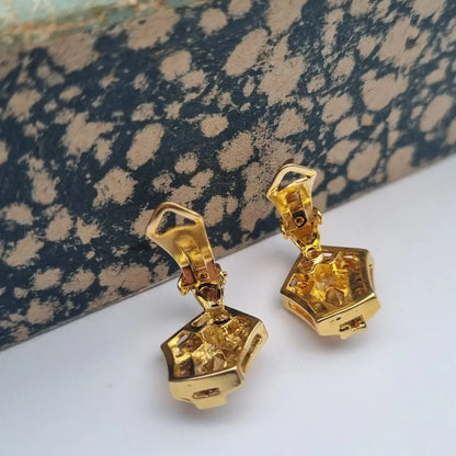 NOS Vintage Auténticos Años 80 Pendientes de Clip Joyería Moda