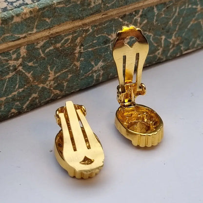 NOS Vintage Auténticos Años 80 Pendientes de Clip Joyería Moda