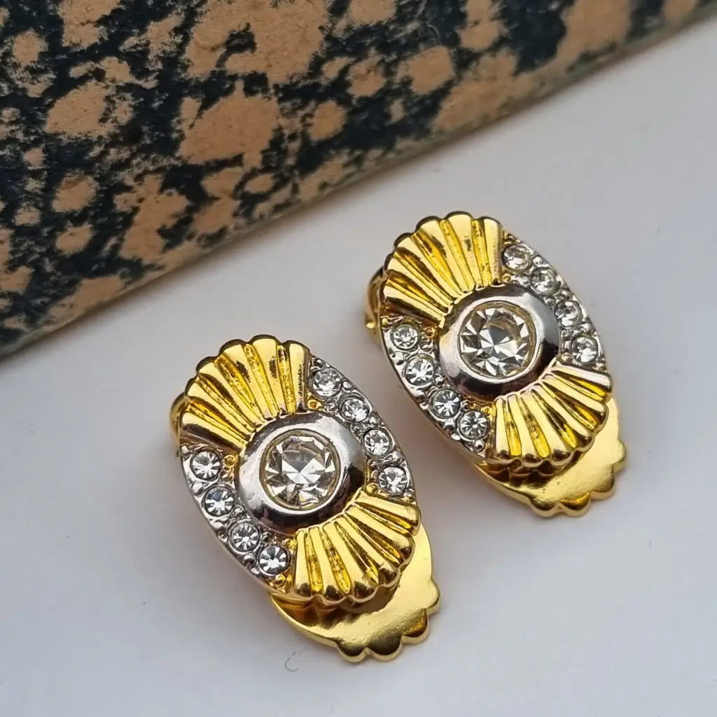 NOS Vintage Auténticos Años 80 Pendientes de Clip Joyería Moda