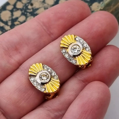 NOS Vintage Auténticos Años 80 Pendientes de Clip Joyería Moda