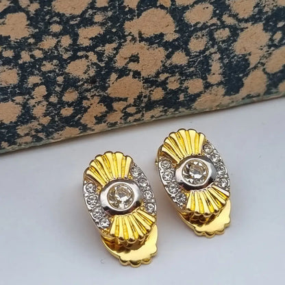 NOS Vintage Auténticos Años 80 Pendientes de Clip Joyería Moda