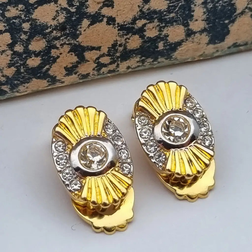 NOS Vintage Auténticos Años 80 Pendientes de Clip Joyería Moda