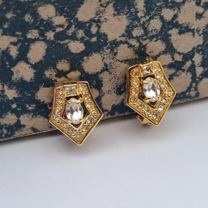 NOS Vintage Auténticos Años 80 Pendientes de Clip Joyería Moda