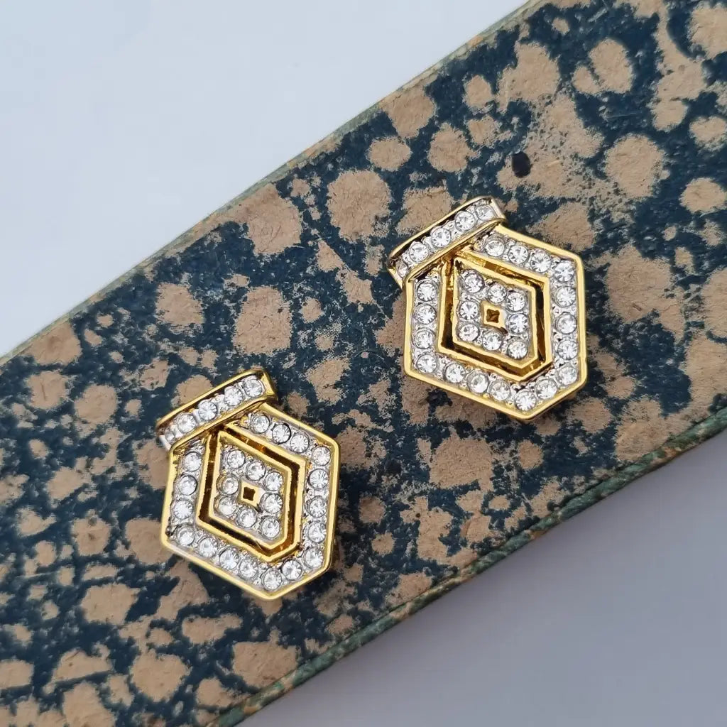 NOS Vintage Auténticos Años 80 Pendientes de Clip Joyería Moda