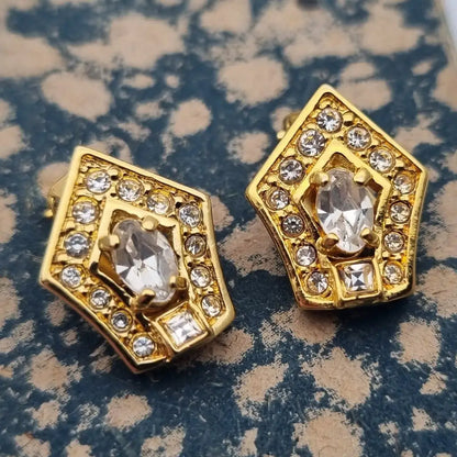 NOS Vintage Auténticos Años 80 Pendientes de Clip Joyería Moda