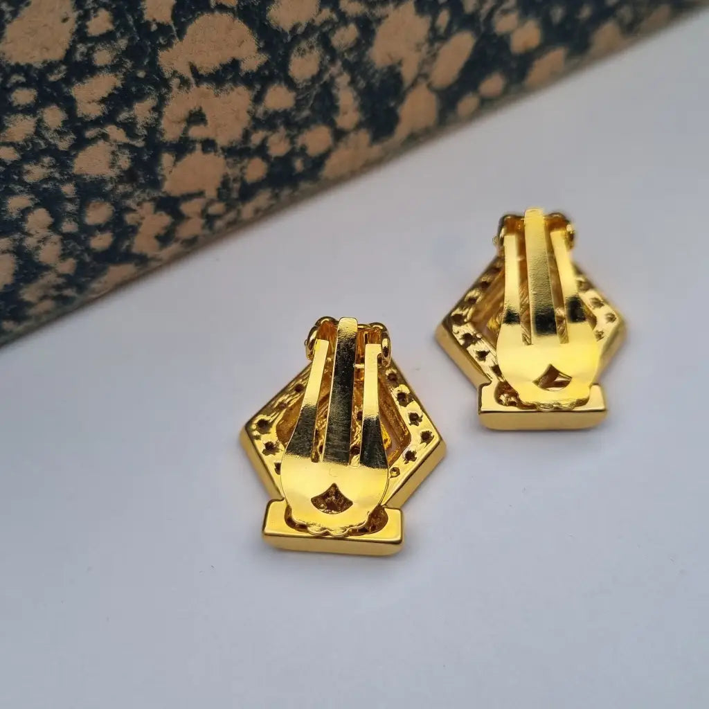 NOS Vintage Auténticos Años 80 Pendientes de Clip Joyería Moda