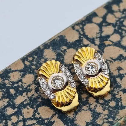 NOS Vintage Auténticos Años 80 Pendientes de Clip Joyería Moda