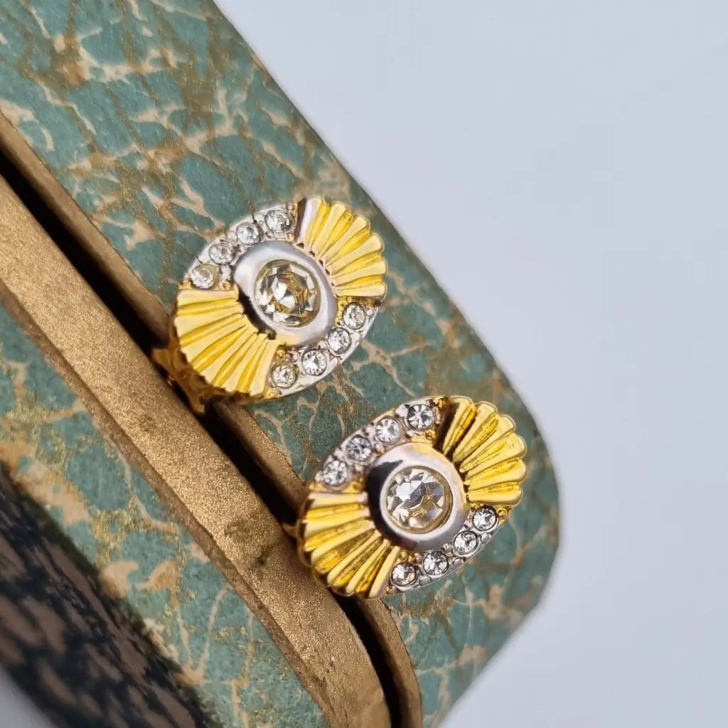 NOS Vintage Auténticos Años 80 Pendientes de Clip Joyería Moda