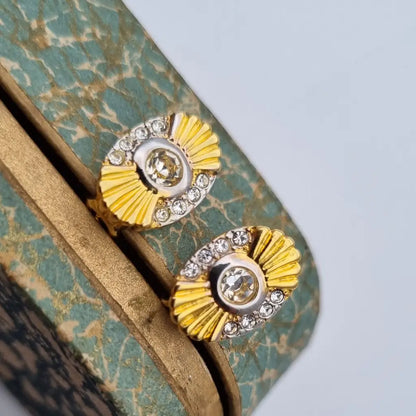 NOS Vintage Auténticos Años 80 Pendientes de Clip Joyería Moda