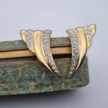 NOS Vintage Auténticos Años 80 Pendientes de Clip Joyería Moda