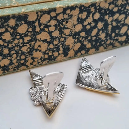 Nos vintage auténticos años 80 pendientes de clip joyería moda