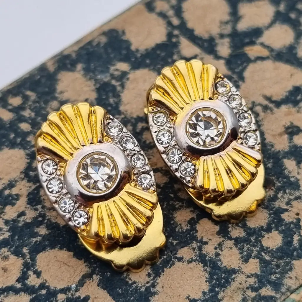 NOS Vintage Auténticos Años 80 Pendientes de Clip Joyería Moda