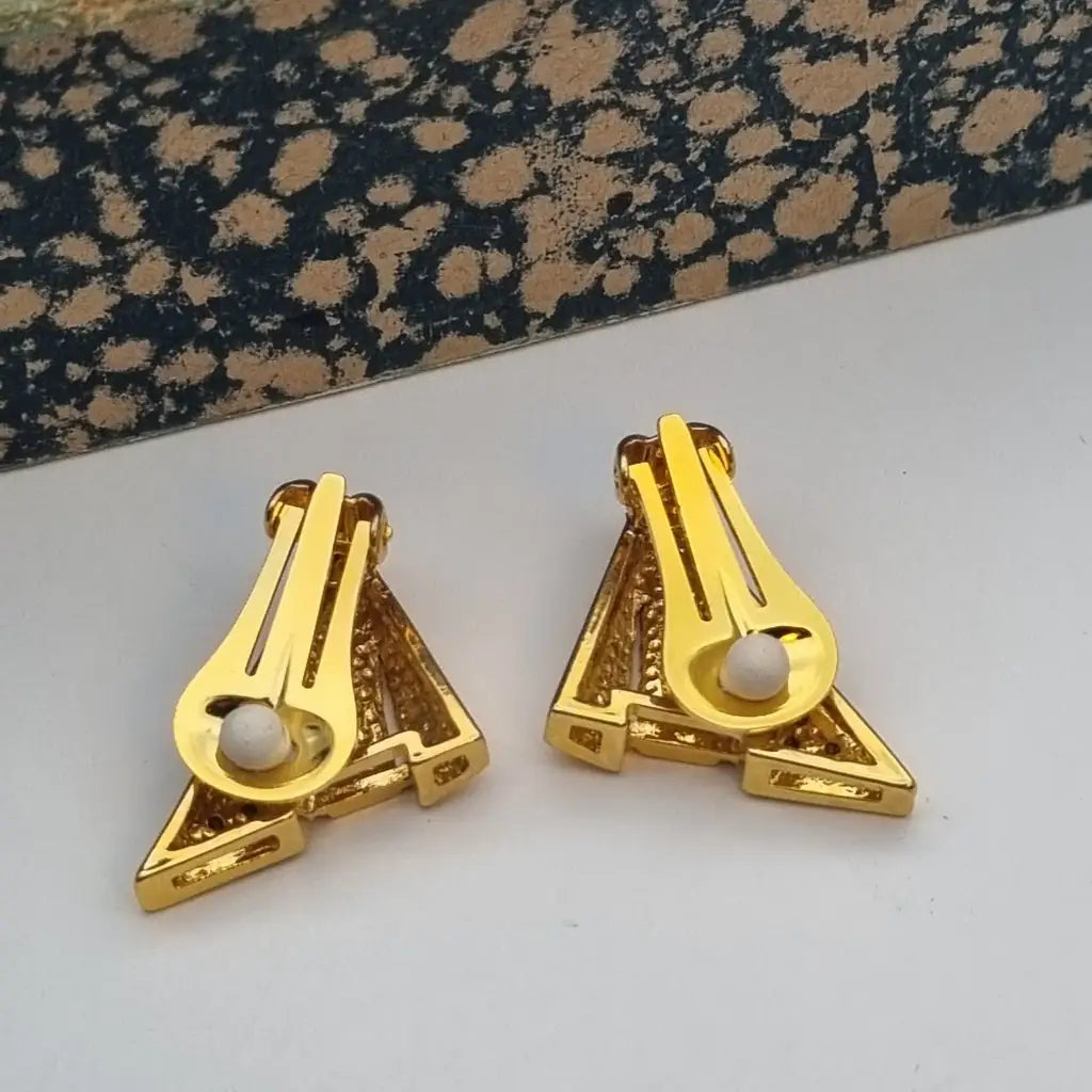 NOS Vintage Auténticos Años 80 Pendientes de Clip Joyería Moda