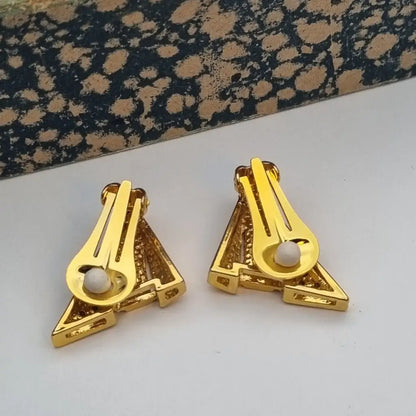 NOS Vintage Auténticos Años 80 Pendientes de Clip Joyería Moda