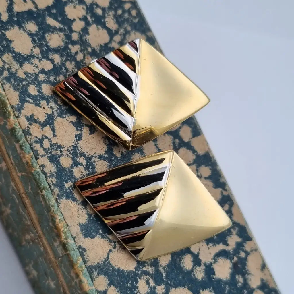 NOS Vintage Auténticos Años 80 Pendientes de Clip Joyería Moda Tendencia