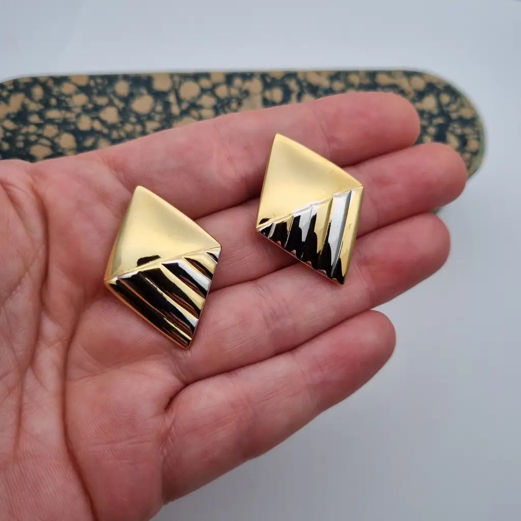 NOS Vintage Auténticos Años 80 Pendientes de Clip Joyería Moda Tendencia