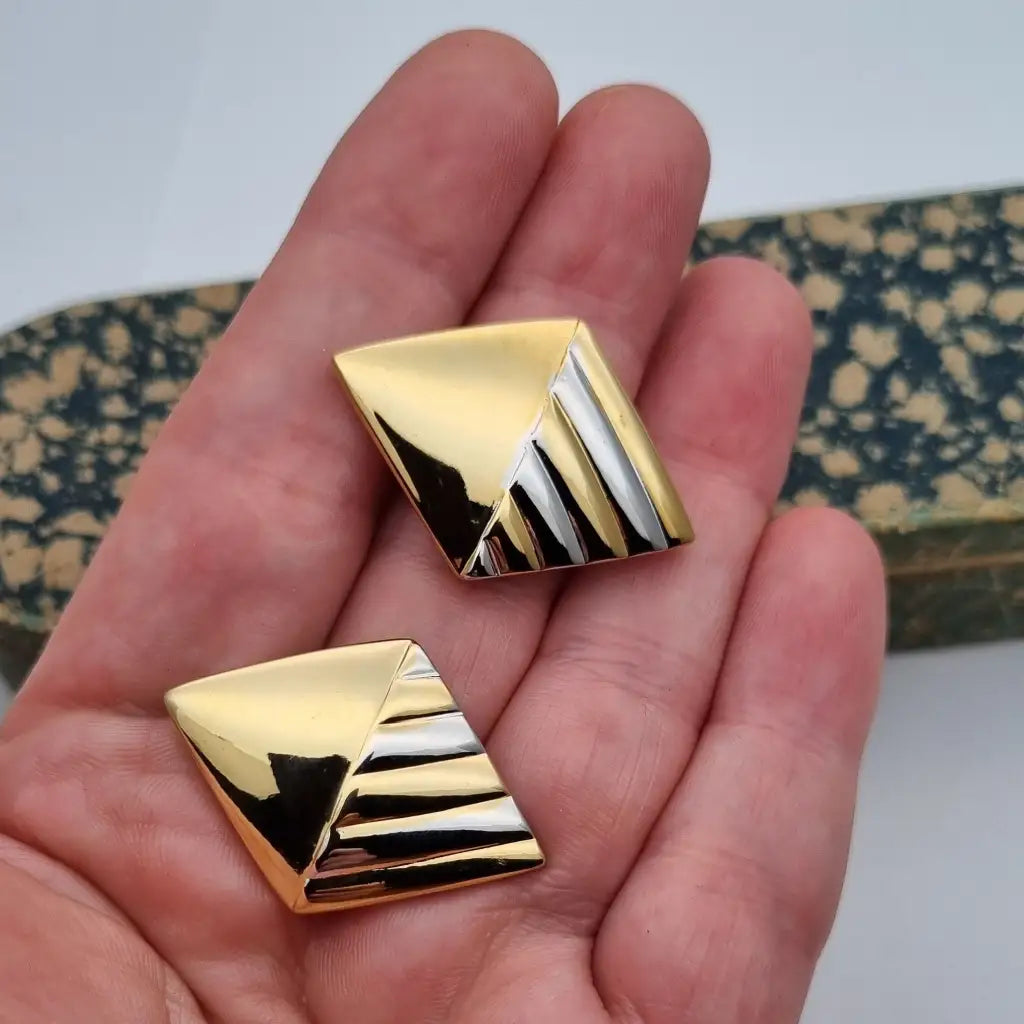 NOS Vintage Auténticos Años 80 Pendientes de Clip Joyería Moda Tendencia