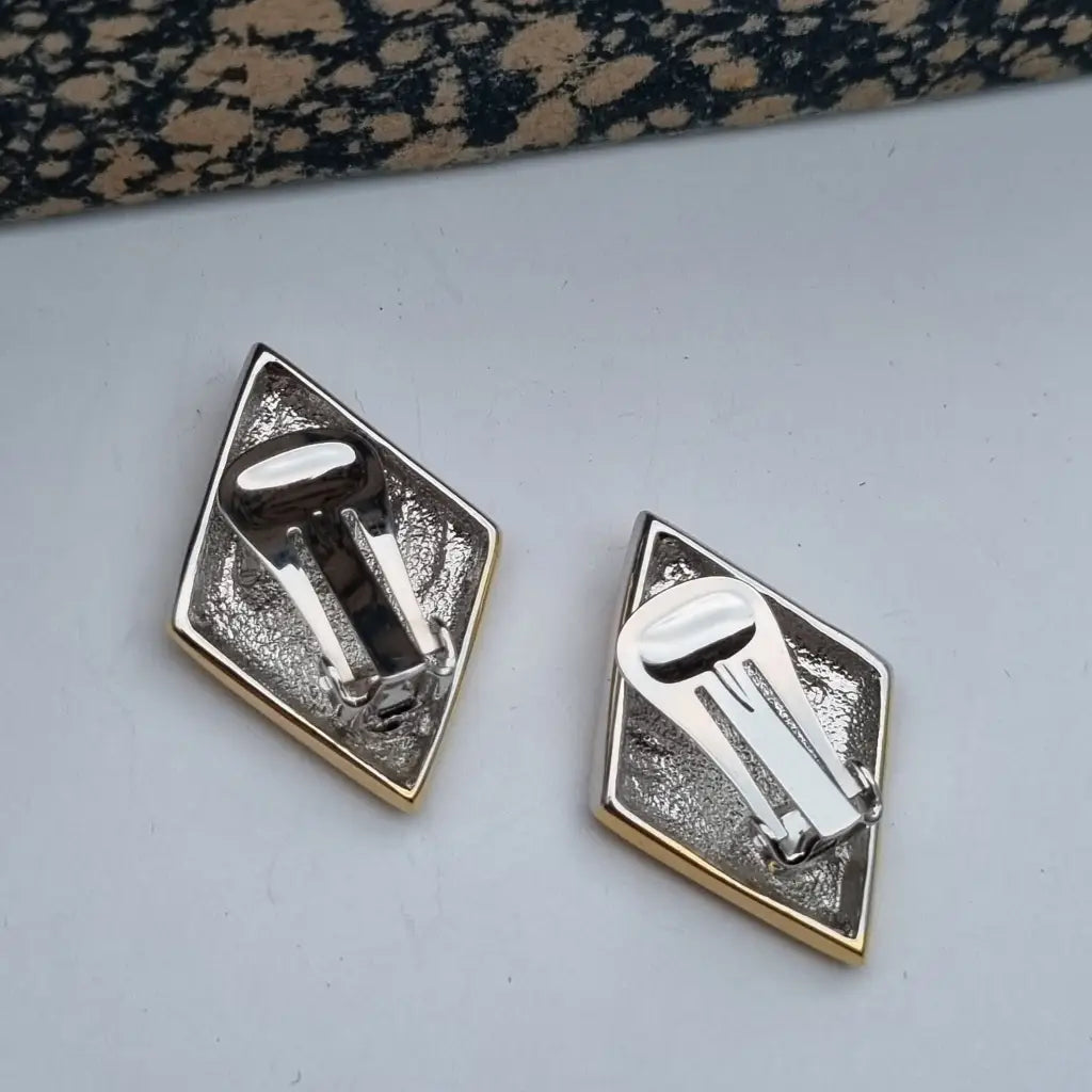 NOS Vintage Auténticos Años 80 Pendientes de Clip Joyería Moda Tendencia