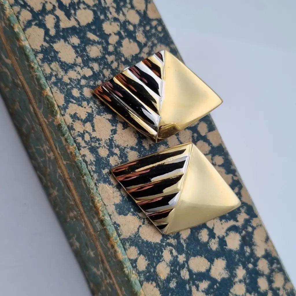 NOS Vintage Auténticos Años 80 Pendientes de Clip Joyería Moda Tendencia