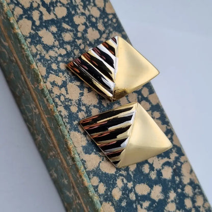 NOS Vintage Auténticos Años 80 Pendientes de Clip Joyería Moda Tendencia