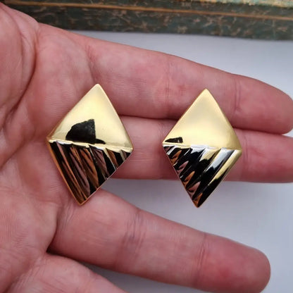 NOS Vintage Auténticos Años 80 Pendientes de Clip Joyería Moda Tendencia