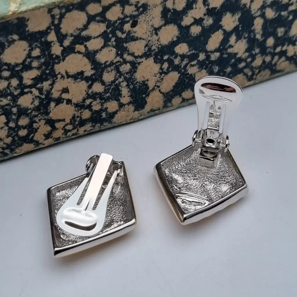 NOS Vintage Auténticos Años 80 Pendientes de Clip Joyería Moda Tendencia