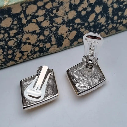 NOS Vintage Auténticos Años 80 Pendientes de Clip Joyería Moda Tendencia