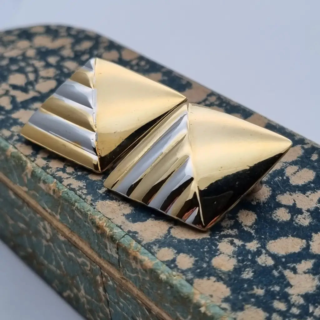 NOS Vintage Auténticos Años 80 Pendientes de Clip Joyería Moda Tendencia