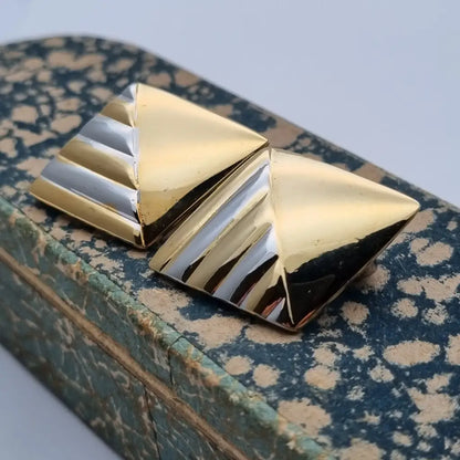 NOS Vintage Auténticos Años 80 Pendientes de Clip Joyería Moda Tendencia